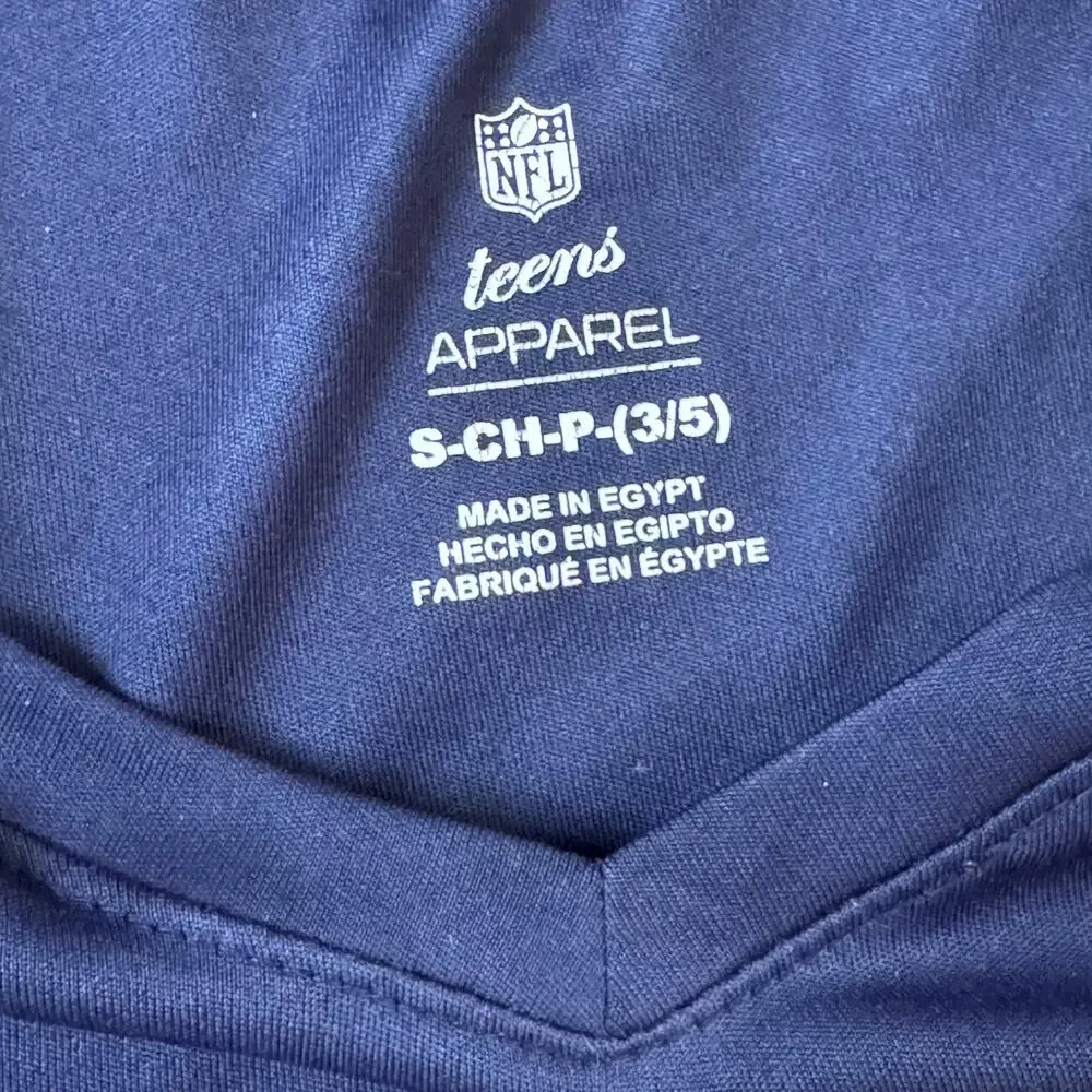 Denver Broncos Teens NFL Team Apparel Top Football Navy Orange - Youth Small - Picture 7 of 8